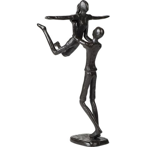 Statue de couple en métal, sculpture romantique danse, décoration intérieure pour table, bureau, chambre, Noël, mariage, vitrine (1/5)