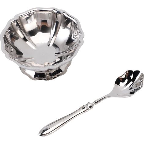 Coupe Sorbet Inox Pied Glace Bol Dessert – Sundae Fruit Nettoyage Facile (1/5)