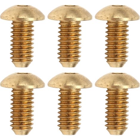50 Stück Innensechskantschrauben mit halbrundem Kopf aus reinem Kupfer, Befestigungsmaterial M4 x 8 mm (1/5)