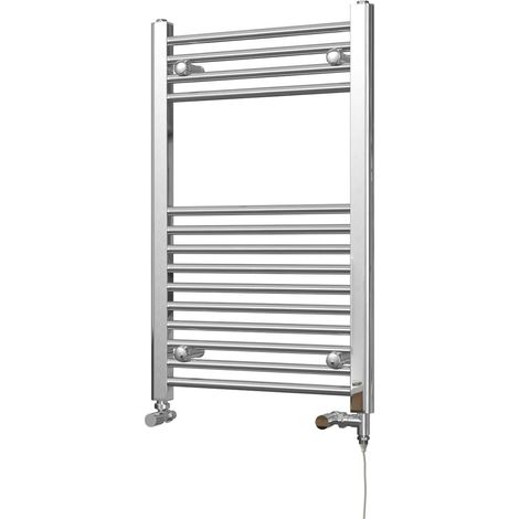 Zennor - Chrome Dual Fuel Towel Rail H800mm x W500mm Standard - Straight (1/3)