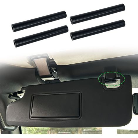 Geeignet für ein Set aus 4 Auto-Sonnenblenden-Reparatursets, Reparaturschlauch, für linke und rechte Sonnenblenden, schwarz