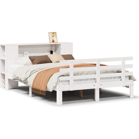 Maison Exclusive - Letto Libreria senza Materasso Bianco 120x190 cm Legno di Pino