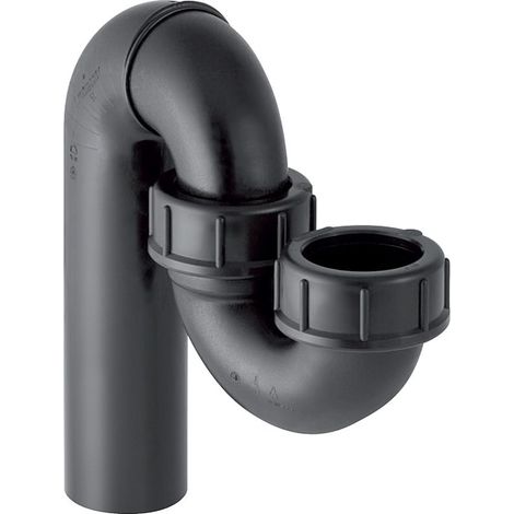 Geberit Rohrbogengeruchsverschluss 152038161 DN 50/50, Einlauf/Abgang vertikal, PE-HD, schwarz (1/5)