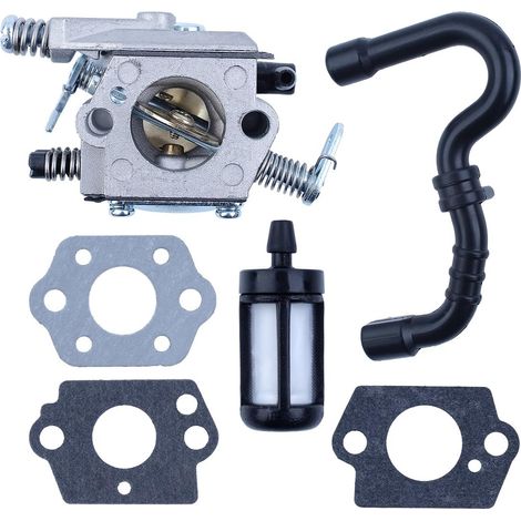 Carburateur avec joint, filtre à carburant, ligne de tuyau pour tronçonneuse Stihl 017 018 MS170 MS180, pièces de rechange durables pour tronçonneuse, remplace 1130 120 0601, 1130 120 0608 pour amélio (1/5)