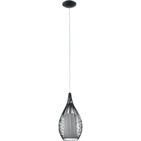 Lámpara colgante dormitorio lámpara de techo colgante cono iluminación negro Eglo 92252 (1/3)