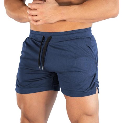 Short d'entraînement à séchage rapide avec poches pour basket-ball, léger, respirant, course à pied, ceinture réglable pour homme (1/5)