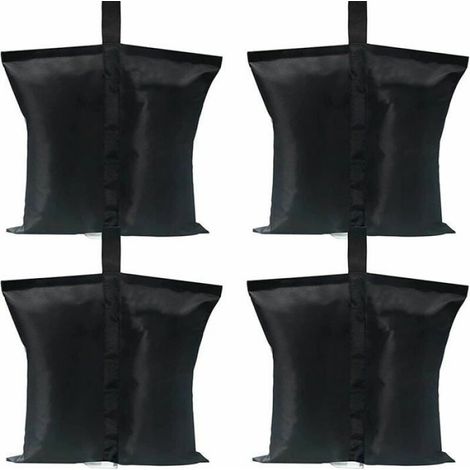 Sacs De Poids - 4 Pièces - Pour Tonnelle Pliable - Noir - Charge Maximale 15 Kg Par Sac - Dimensions 35 X 15 X 15 Cm (1/4)