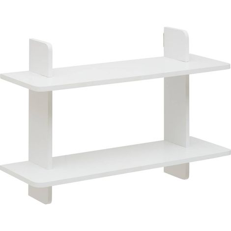 Estantería de pared de 2 niveles fixy, 19 x 60 cm, blanca - 5five (1/3)