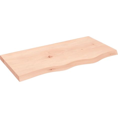 Dessus de table 80x40x4 bois de chêne massif non traité (1/5)