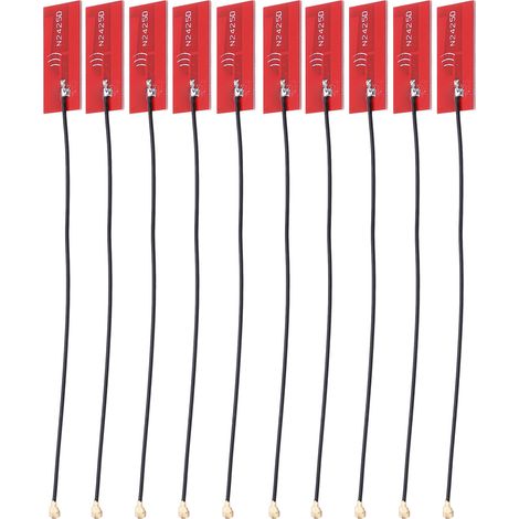 10er-Set integrierte PCB-Antennenstreifen, Dualband, rot, für 2,4 GHz, 5,8 GHz, 5 GHz, WLAN, Bluetooth-Modul (1/5)