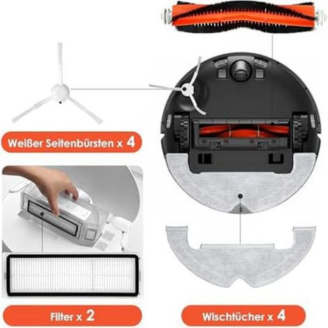 1 set of colors: see photo. Material: plastic. Suitable for Dreame D10 Plus vacuum cleaner accessories.