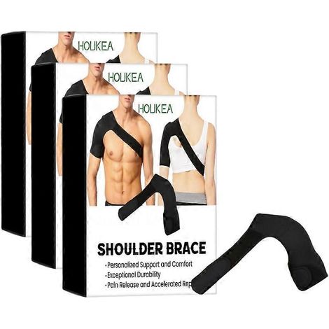 Orthèse de soutien pour coiffe des rotateurs déchirée, coussinet de soutien d'épaule réglable, ceinture, sangle, manchons de compression, protection dorsale (1/5)