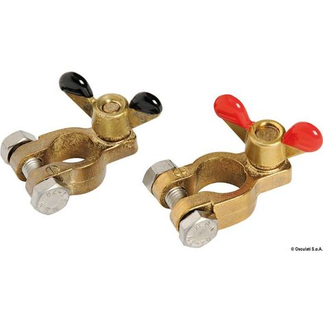 Paire de cosses en bronze pour batteries -