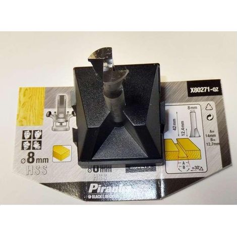Fresa a coda di rondine x80271 b&d piranha hss mm.8