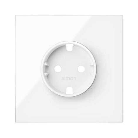 Tapa para base enchufe Schuko Simon 100  Blanco (1/2)