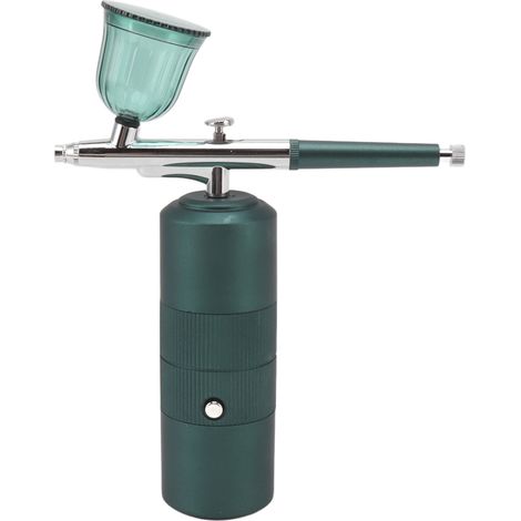 Mini compresseur d'air pour le visage, aérographe portable, vaporisateur d'eau et d'oxygène, brumisateur nano, appareil de brumisation faciale vert émeraude (1/5)