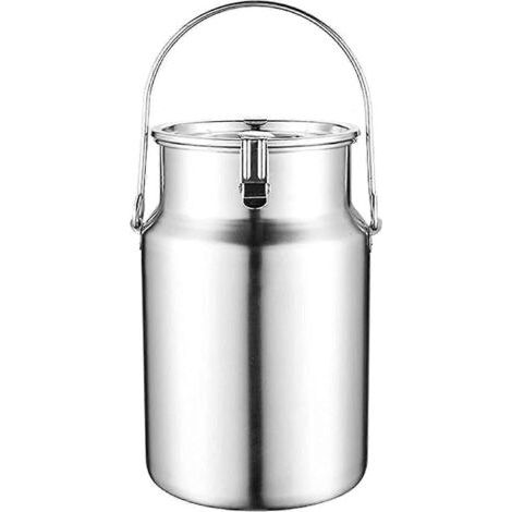Bidon à lait de 3 litres en acier inoxydable avec couvercle hermétique - qualité 304 (1/5)