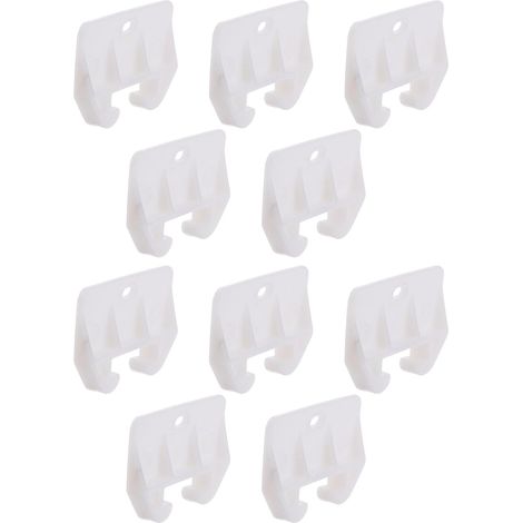 Loquets en Plastique Lot de 10 Pièces pour Rails de Tiroir Blanc, Installation Facile et Stable, pour Armoire et Tiroir, Design Extérieur Simple (1/5)