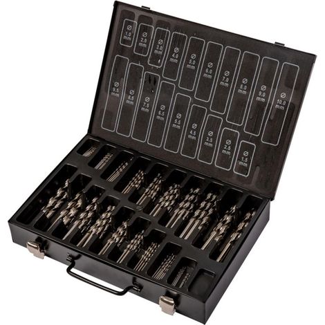 Coffret forets métal - Radix - HSS-G DIN 338 affûté - 1-10 mm x 0.5 (170 pièces)