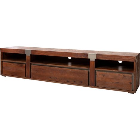 Meuble TV 250x48 Manguier laqué Brun AMSTERDAM 27