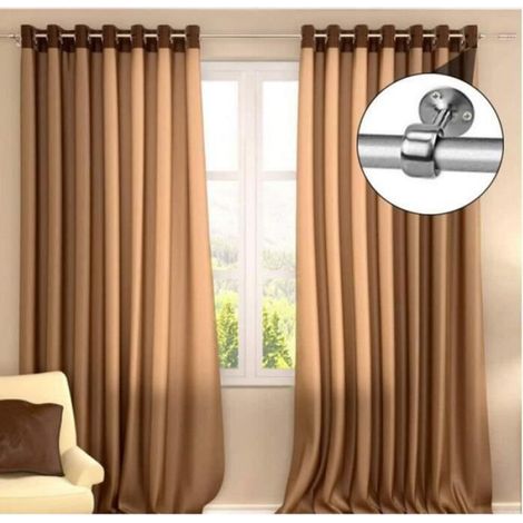 Support Tringle À Rideau - Acier Inoxydable - Pour Montage Mur Ou Plafond - Charge Maximale 30 Kg - 8 Pièces (1/4)