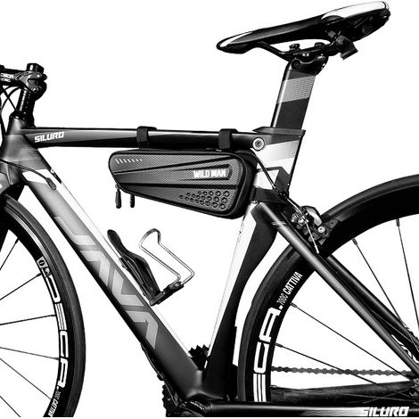 Funda para cuadro de bicicleta Wildman M con soporte para bicicleta, color negro. (1/4)