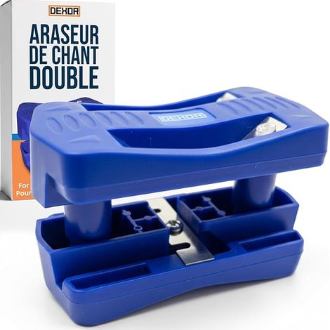 Araseur de Chant Réglable Double Lame pour Finition Précise - Outil de Coupe Manuel Bois et PVC - Panneau Bois et Placage - Coupe Bordure Plan de Travail et Bricolage
