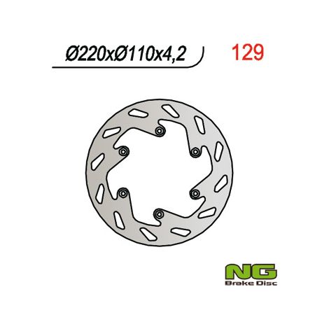 Disco de freno trasero 220x110x4.2 KTM SX/EXC/LC 4 NG141/NG129