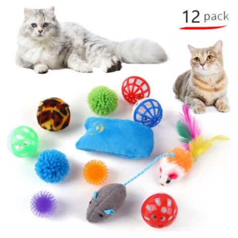 Ensemble de jouets pour animaux de compagnie, fournitures amusantes pour chat, jouet pour chat, diverses combinaisons/F (1/2)
