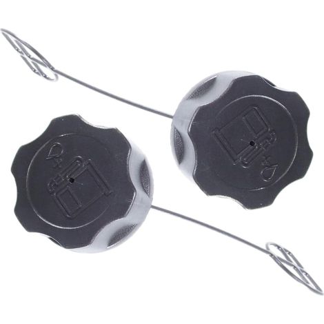 Tankdeckel – 2er-Pack – Robuster Kunststoff – Kompatibel mit verschiedenen Marken – Passend für Freischneider und Gartengeräte – Universell schwarz (1/5)