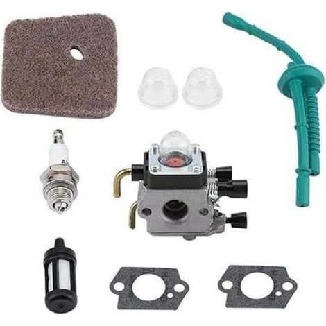 Kit de carburateur pour Stihl FS55 FS55R FS55RC FS38 KM55 HL45 KM55R, Kit de conduite de carburant pour filtre à Air, Kit de bougies d'allumage (1/4)