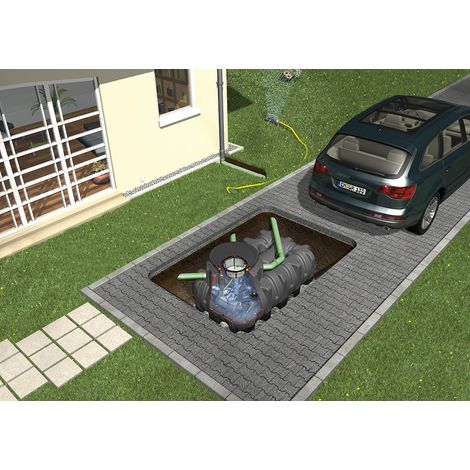 PLATIN XL Flachtank Pak.15000L DN160, Garten-Komfort PKW-bef.