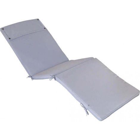 Cuscino Real Lettino 194,5x59x4 cm in Poliestere Grigio (1/2)