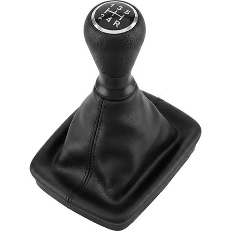 Pomello del cambio dell'auto - Pomello del cambio dell'auto a 5 marce Leva - Leva del cambio Asta - Maniglia della leva del cambio, coperchio antipolvere (1/5)