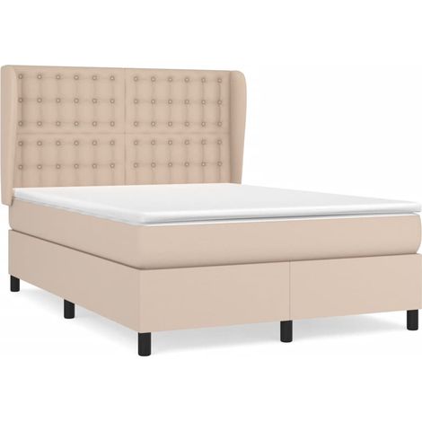 Sommier à lattes de lit avec matelas Cappuccino 140x190 (1/5)