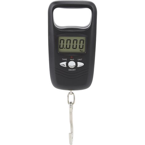 Balançoire numérique électronique portative noire miniature, précise pour bagages, pèse-bagages haute précision. (1/5)