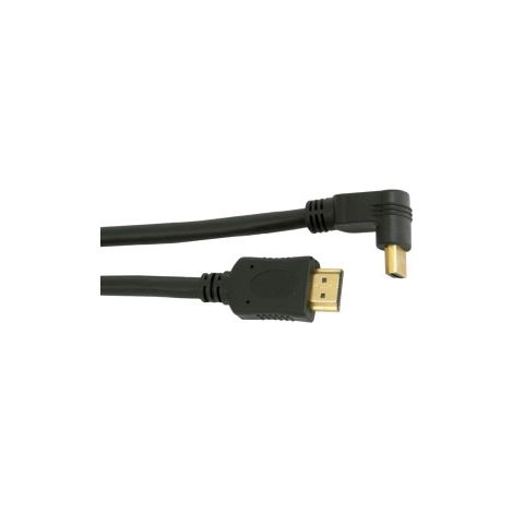 Câble HDMI S-IMPULS, HIGH SPEED avec ETHERNET, 1x 90°, 1 m, noir