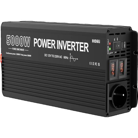Convertisseur de tension, 3000W de puissance, performance efficace, 5000W-12V-220V-50HZ (1/2)