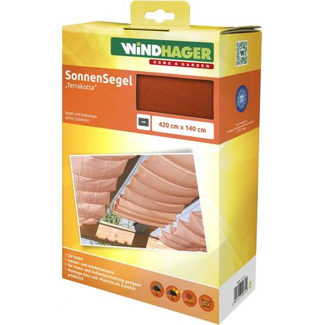 Voile d'ombrage Coulissante sur Câbles, Voile Pare-Soleil pour la Technique de Tension de Corde, Voile de Protection Solaire Idéale pour Pergola Ou Véranda, 4, 2 x 1, 4 m, Terracotta, 10879 (1/5)