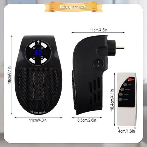 Mini Electronics Radiator Mini electric radiator, wall-mounted radiator with remote control, 500W ...
