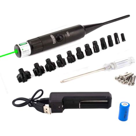 1 calibrateur laser Divers accessoire de portail, rouge et vert, connecteur 12 broches, sans zéro, alésage laser (1/5)