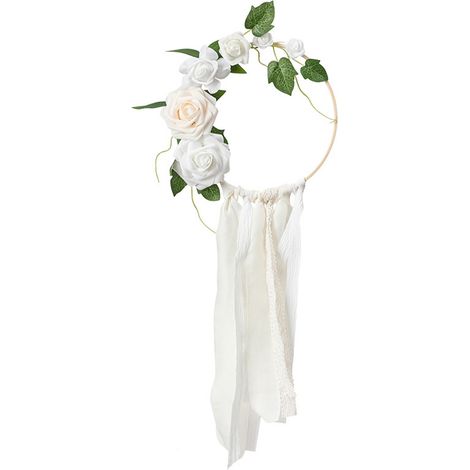 Künstlicher Blumenkranz, hängende Blumengirlande, Dekoration für Hochzeiten, Partys, Feste und Zuhause, Weiß (1/2)