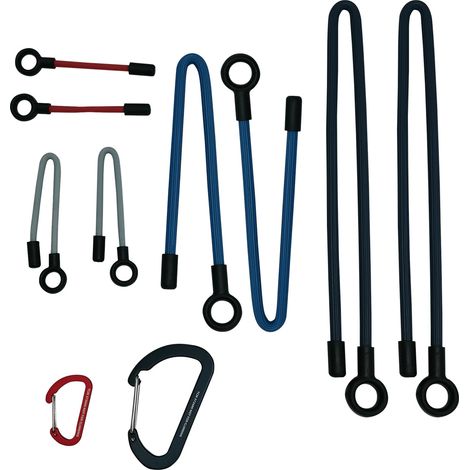 FACILITYS - Ataduras flexibles reutilizables con mosquetones - Juego de 10 (1/5)