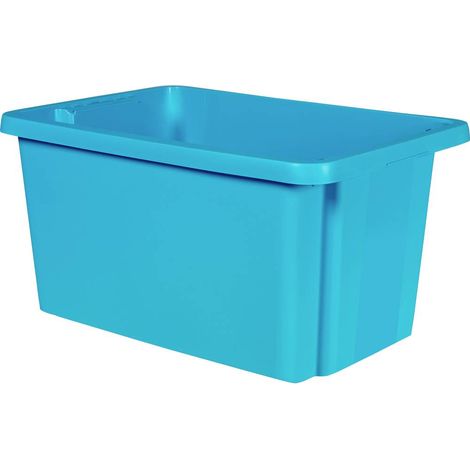 Curver 225414 Contenitore a impilaggio alternato ESSENTIALS Drehstapelbox 45L, blau impilabile Blu 1 pz.