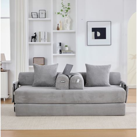 Divano modulare componibile velluto a coste 200 cm OKMYHOME (1/5)