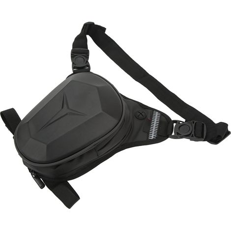 Sacoche de jambe moto avec bande réfléchissante, sac à taille imperméable pour randonnée voyage pêche, motif unique (1/5)