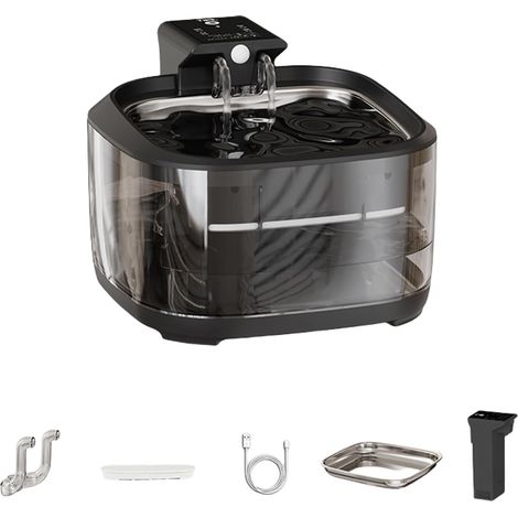 Fontaine à eau automatique pour chat 3.2, distributeur d’eau rechargeable USB avec filtre (1/5)