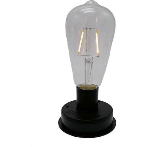 Ampoule Solaire LED - Filament Tungstène - 2800 K - Capteur Lumière Automatique - Pour Clôture Jardin Terrasse - Lot De 4 (1/5)