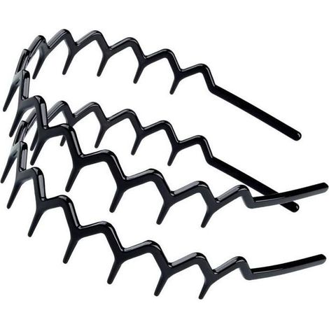 Bandeaux en zigzag - Non spécifié - Lot de 2 - Noir - Mixte - Accessoires de cheveux (1/4)