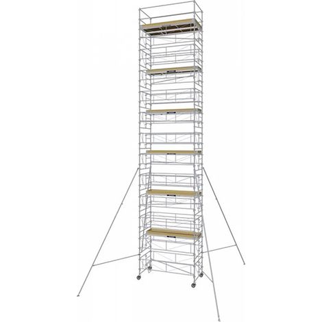 Tour roulante acier plateau 1.50x2.92m - Hauteur de travail max. 16.40m - 8545140